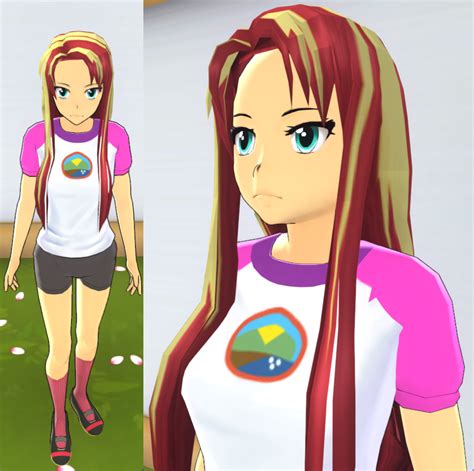 Yandere sim skin: Camp Everfree Sunset Shimmer by TeleviCat on DeviantArt