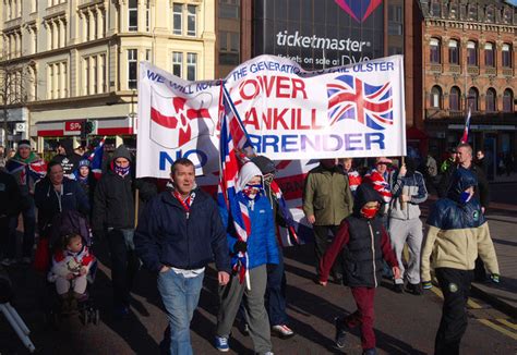 Flag protesters, Belfast © Rossographer :: Geograph Britain and Ireland