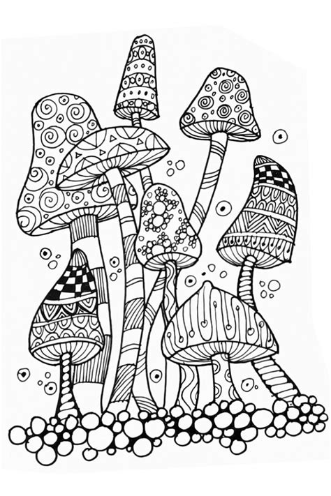 Easy zentangle mushroom drawing step by step | Boyama sayfaları, Çizim ...