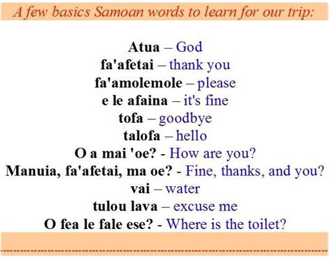 Some words of Samoan Language. | Samoan quotes, Samoan, Words