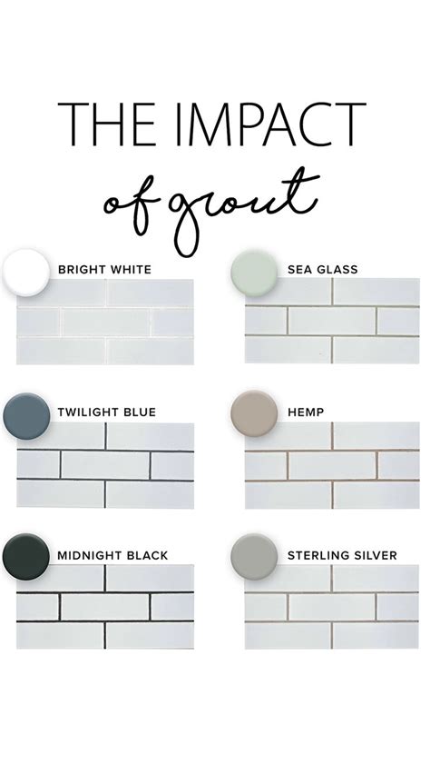 The impact of different grout colors! Grout color can impact the way your tile looks once it's ...