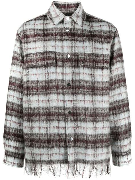 AMIRI - Fringe Plaid Shirt Amiri