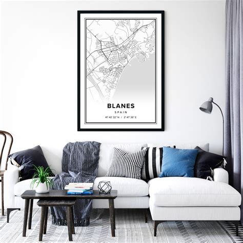 Map of Blanes Map of Spain Blanes Map Print Blanes | Etsy