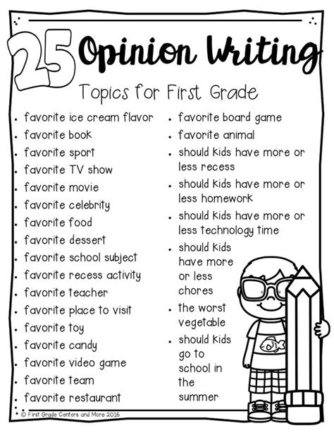 Fun and Engaging Opinion Writing Activities for First Grade