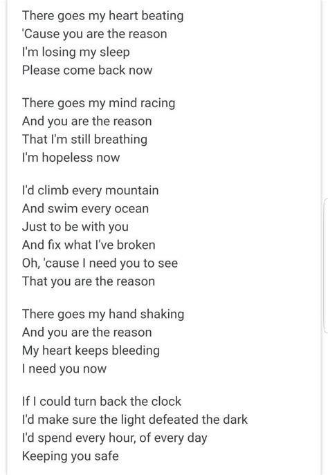 Calum scott, leona Lewis You are the reason Love Songs Lyrics, Music ...