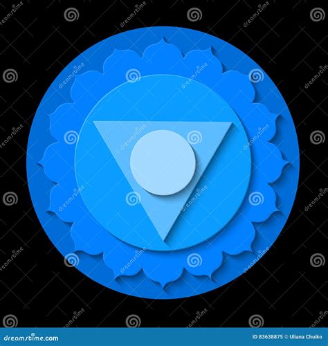 Vishuddha chakra icon stock vector. Illustration of buddhism - 83638875