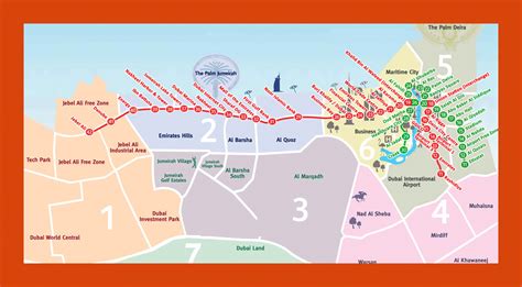 Metro map of Dubai | Maps of Dubai | Maps of UAE (United Arab Emirates) | Maps of Asia | GIF map ...