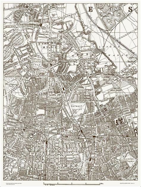 Stamford Hill, Clapton, Hackney Map 1888 Gtr London #11 | eBay | Stamford hill, Hackney, Hackney ...