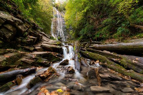 The Bottom of Mingo Falls - Cherokee North Carolina - Great Smoky Mountain Prints