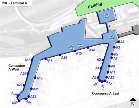 Philadelphia Airport PHL Terminal A Map