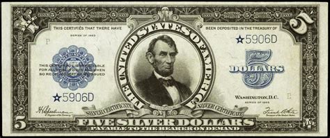 1923 Five Dollar Silver Certificate Porthole Star note|World Banknotes & Coins Pictures | Old ...