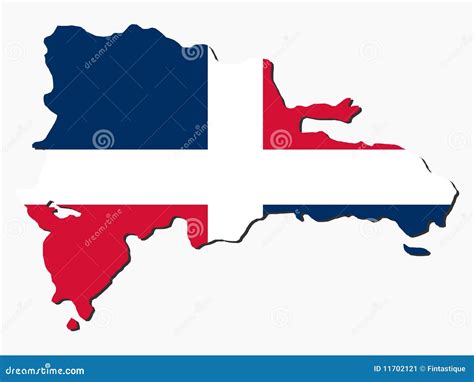 Dominican Republic Map Flag Stock Image - Image: 11702121