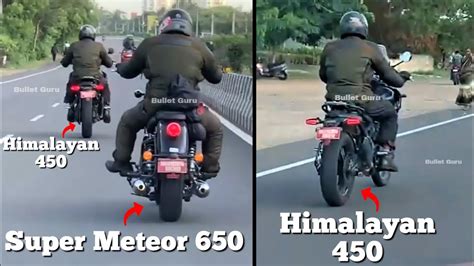 Exclusive - RE Super Meteor 650 & Himalayan 450 Spied Together | Finish ...