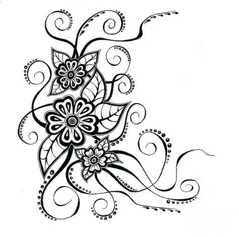 Floral Drawings - Cliparts.co