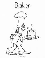 Baker Coloring Page  Twisty Noodle sketch template
