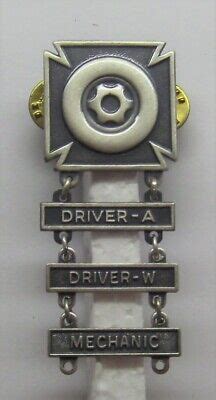 Army Qualification Driver & Mechanic Badge MECHANIC & DRIVER-A-W BARs | eBay