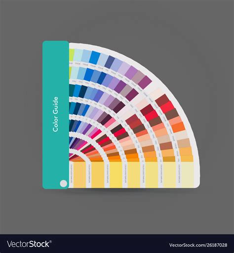 Color palette guide for print book Royalty Free Vector Image