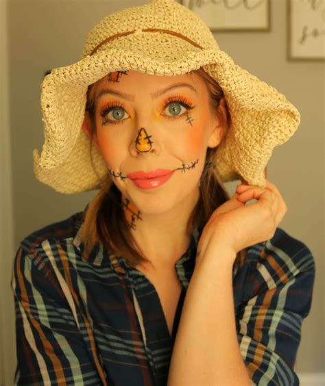 Cute Easy Scarecrow Makeup - Halloween Tutorial - Kindly Unspoken