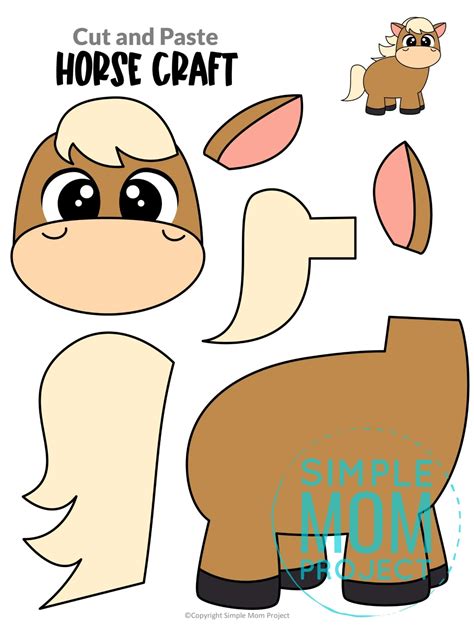 Farm Animal Cut and Paste Crafts: The Ultimate Collection - Simple Mom Project Store | Horse ...