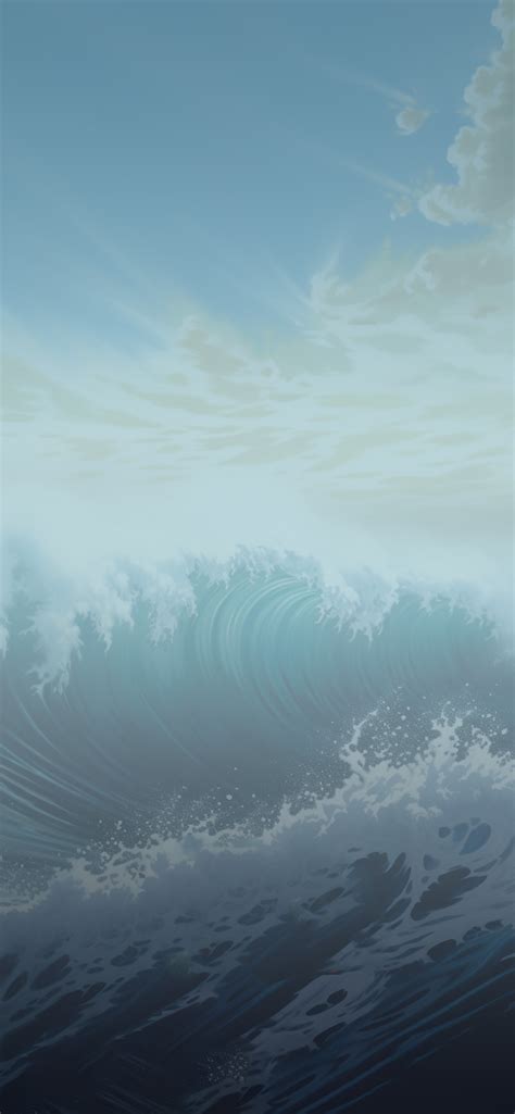 Waves & Clouds Art Wallpapers - Waves Wallpaper for iPhone 4k