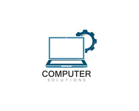 Illustration Of An Iconic Template For Computer And Laptop Repair With ...