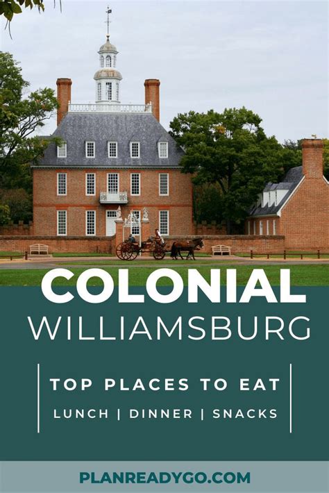 Great places to eat in colonial williamsburg – Artofit