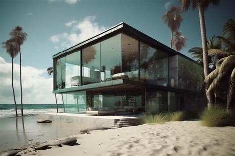 Premium AI Image | A house on the beach in the bahamas