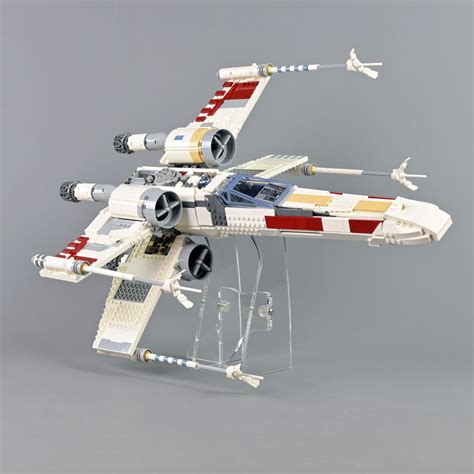 Acrylic Displays for your Lego Models-Angled Display Stand for LEGO 75355 UCS X-Wing Starfighter