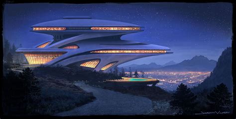 House in the Hills, Jeremy Vickery | Futuristic architecture, Futuristic city, Futuristic art