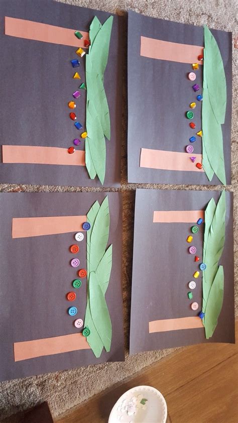 sukkah craft with construction paper and sticker buttons and jewels. Can be used as picture ...