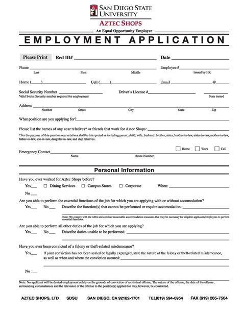 50 Free Employment / Job Application Form Templates [Printable] ᐅ ...