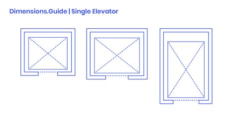 One | Single Lift Elevator Bank Dimensions & Drawings | Dimensions.Guide