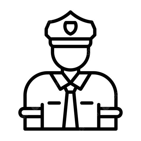 Police Line Icon Vector, Police Icon, Police, Guard PNG and Vector with Transparent Background ...