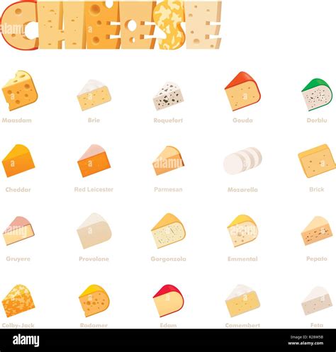 Vector cheese types icon set Stock Vector Image & Art - Alamy