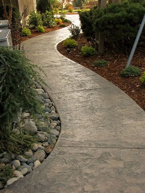 10+ Best Stamped Concrete Walkways Ideas for Your Home | Walkway landscaping, Concrete garden ...