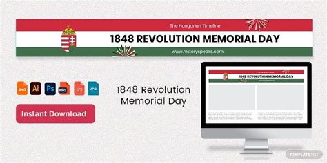 1848 Revolution Memorial Day Website Banner - Download in Illustrator ...