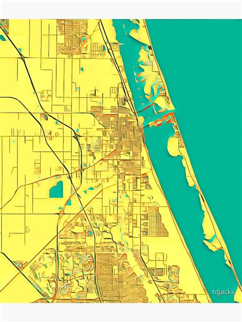 "Fort Pierce Florida Map Graphic Art " Poster by tdjacks | Redbubble