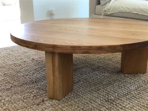 THE OG 40 White Oak Modern Round 3 Leg Coffee Table - Etsy Canada