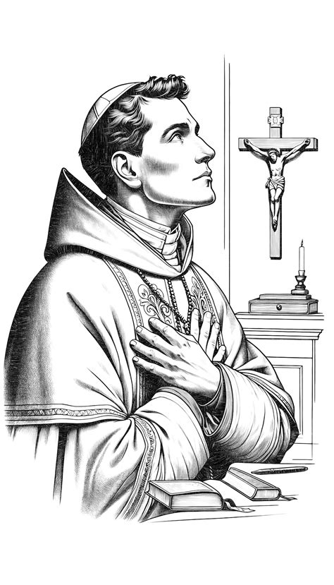 Saint Charles Borromeo (2023) - Catholic Coloring Page