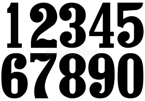 Black Numbers on White Background Stock Illustration - Illustration of abstract, multiple: 9115406