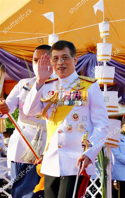 Thailands King Maha Vajiralongkorn Waves His Editorial Stock Photo ...