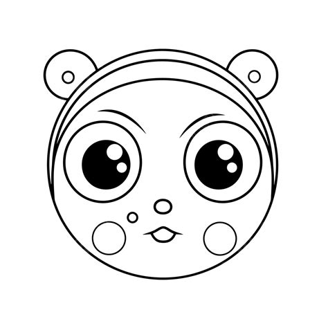 Face And Ears Of Teddy Bear Cartoon Coloring Pages Outline Sketch Drawing Vector, Symmetrical ...