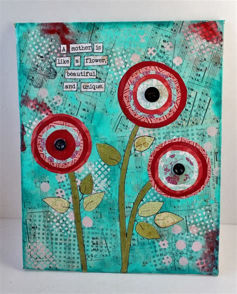 Mother's Day Mixed Media Project • Adirondack Girl @ Heart | Mixed ...