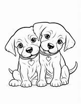 Dog Coloring Pages Free Printable PDF sketch template