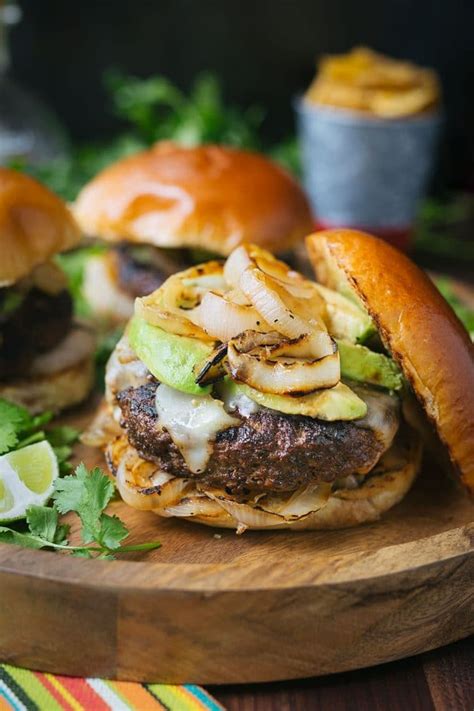 Gourmet Burger Recipe: Mojo Beef Burgers with Tequila-Lime Aioli - Striped Spatula