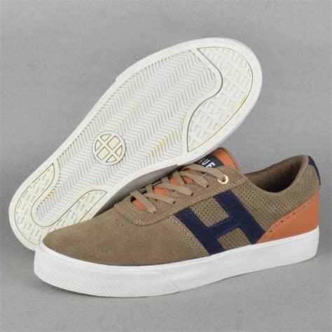 HUF Choice Skate Shoes - Dark Taupe/Cashew - HUF from Native Skate Store UK