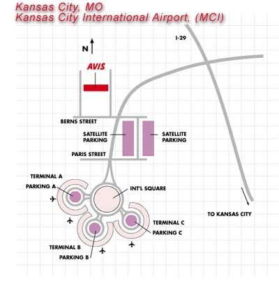 Kansas City Airport Map - TravelsFinders.Com