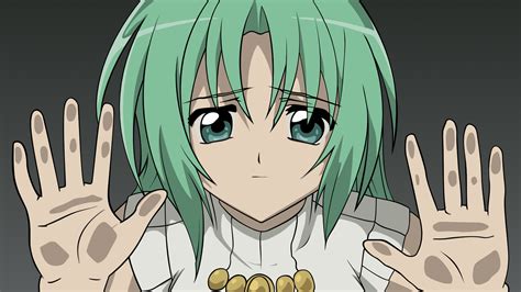 green eyes green hair higurashi no naku koro ni sonozaki shion vector ...