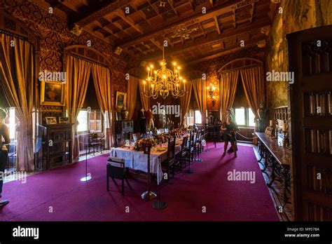 DE HAAR CASTLE, NETHERLANDS - MAY 28, 2017: View of the interior of the ...