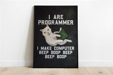 Programmer Cat Poster | Swag Shirts